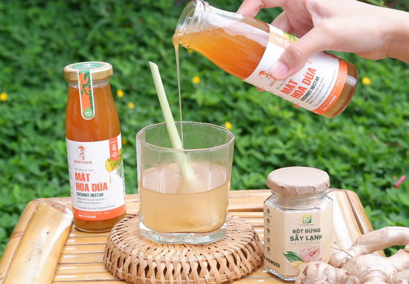 mat hoa dua trong pha che